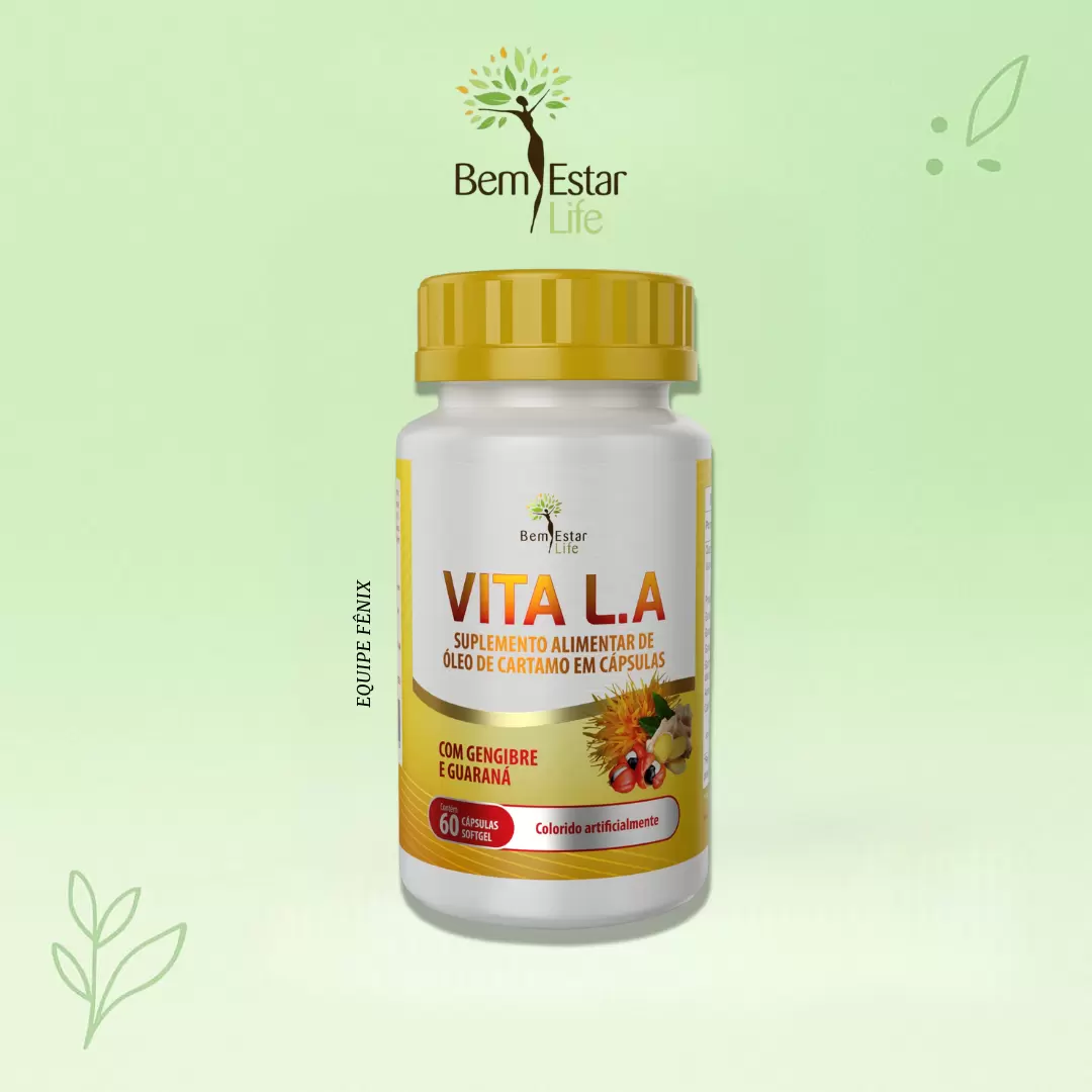 VITA L.A - Óleo de Cartamo, Gengibre e Guarana - 60 CAPS