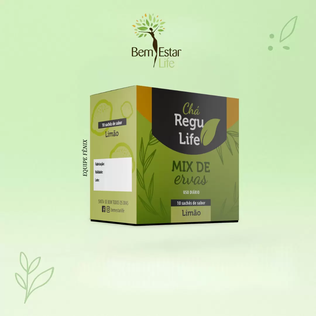 CHÁ REGU LIFE - 10 SACHET SABOR LIMÃO