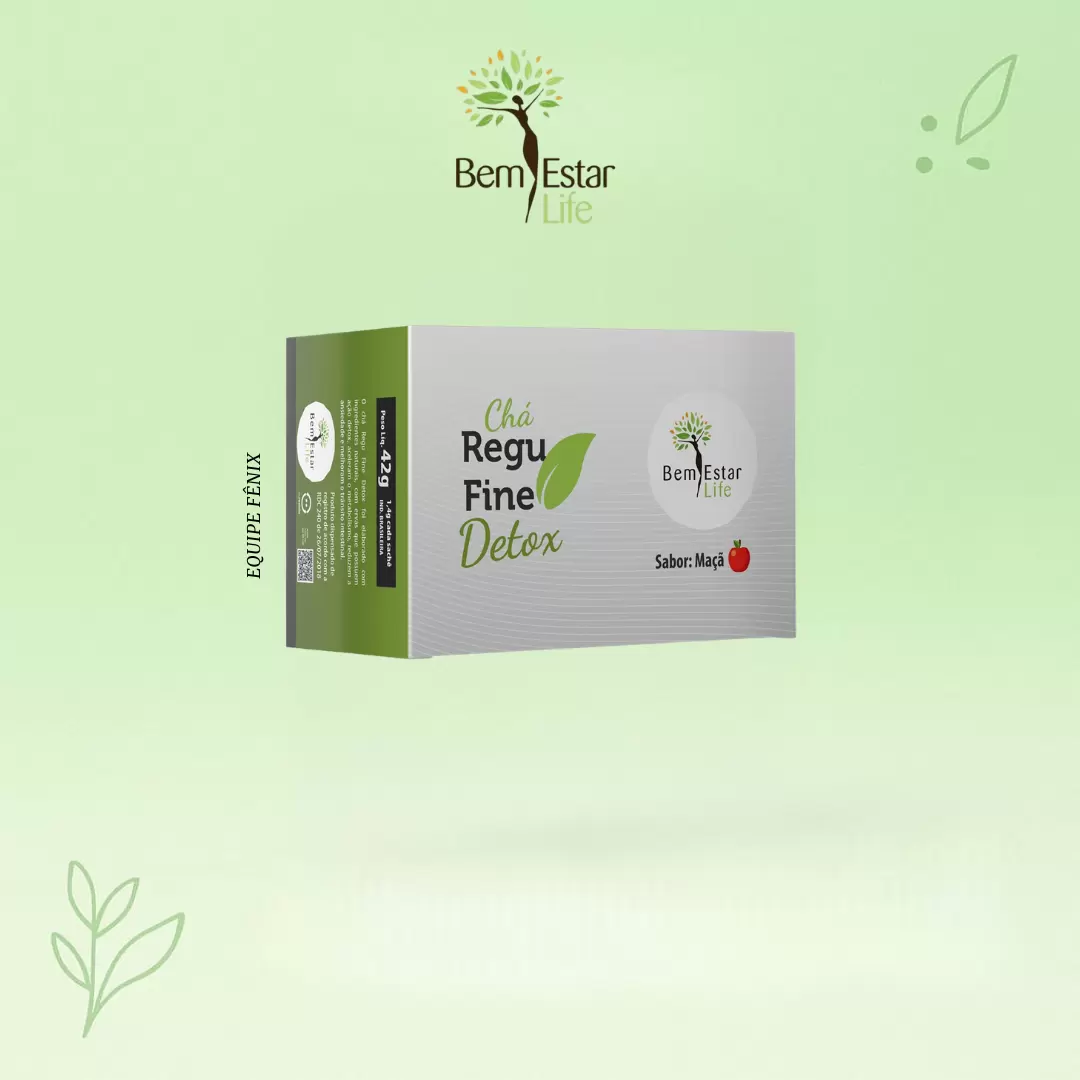 CHÁ REGU FINE - 30 SACHET DETOX SABOR MAÇA 