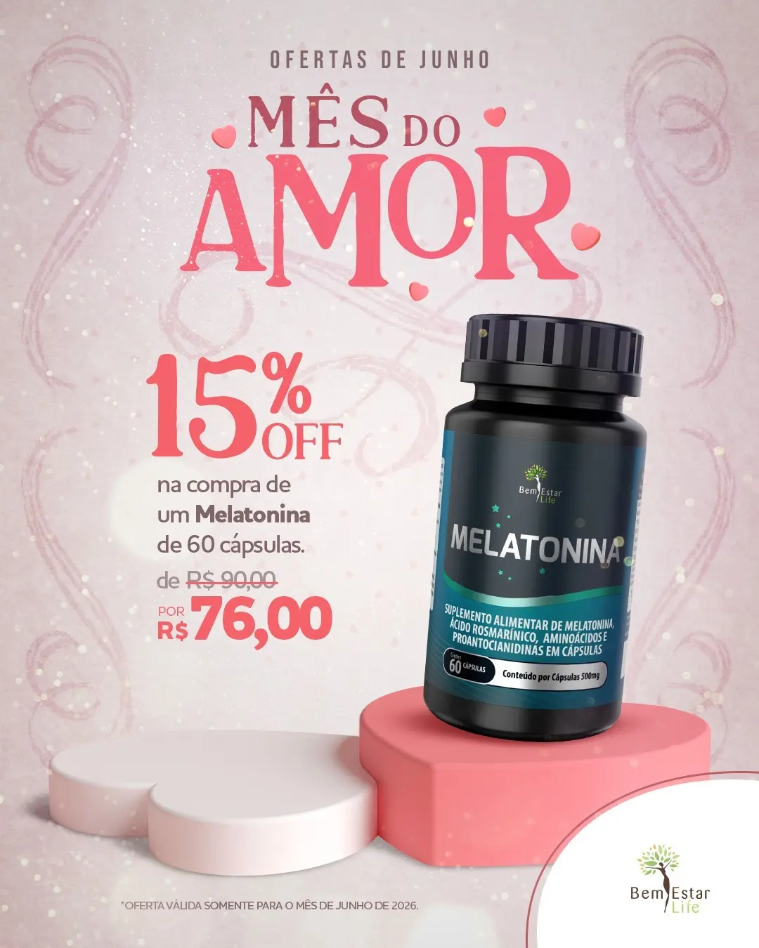 15% DE DESCONTO NA COMPRA DE  MELATONINA