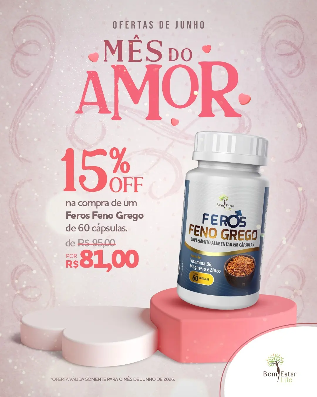 15% DE DESCONTO NA COMPRA DE FENO GREGO  FEROS