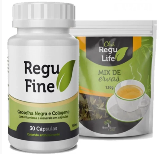 REGU FINE GROSELHA NEGRA- 30 CÁPSULAS + REGU LIFE 120G