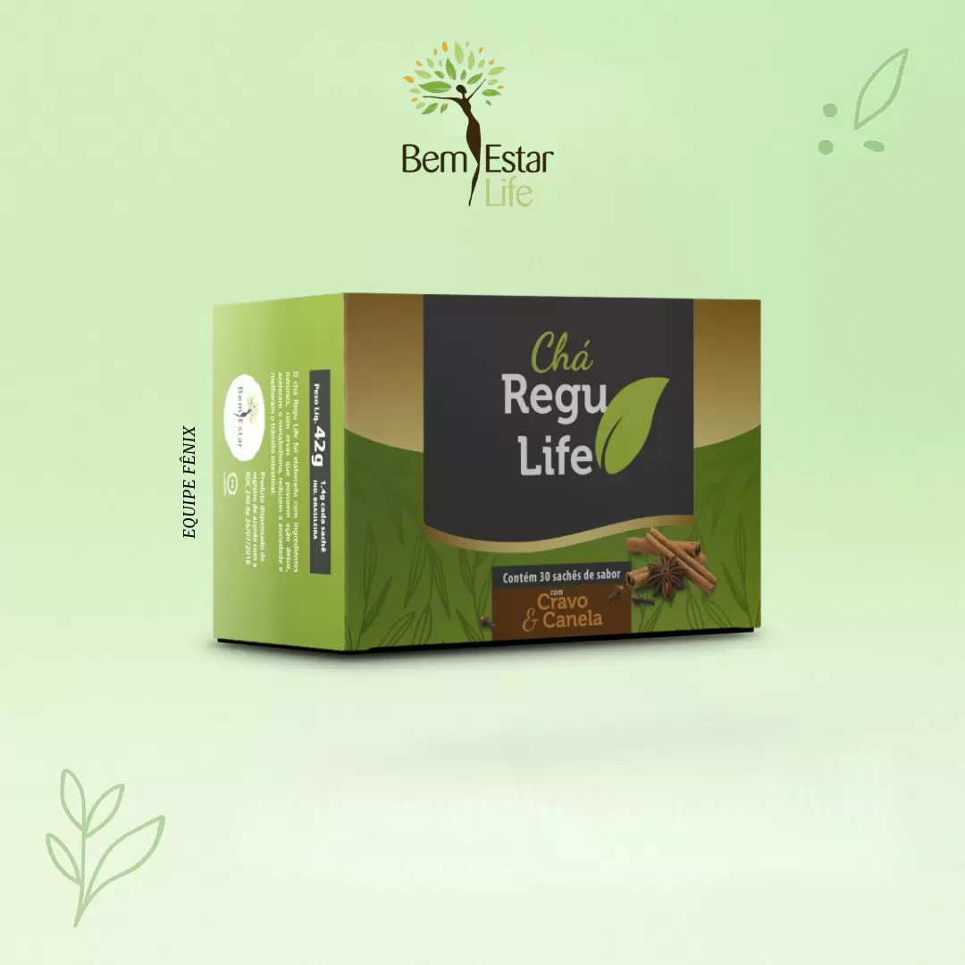 CHÁ REGU LIFE 30 SACHET  SABOR CRAVO E CANELA