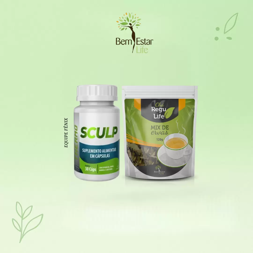 SCULP THERMO 30 CAPSULAS + CHÁ REGU LIFE 120G